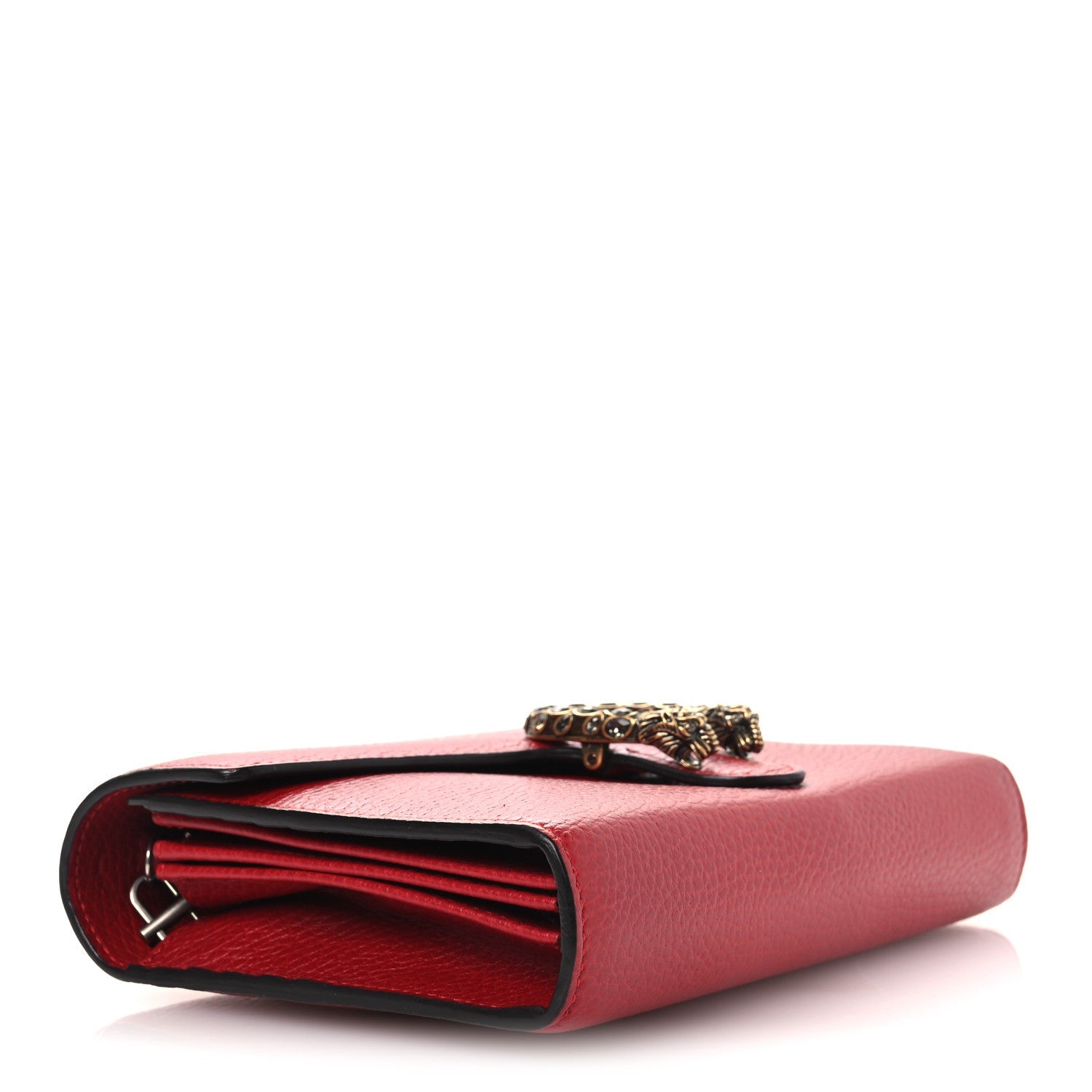 Calfskin Mini Dionysus Chain Wallet Hibiscus Red