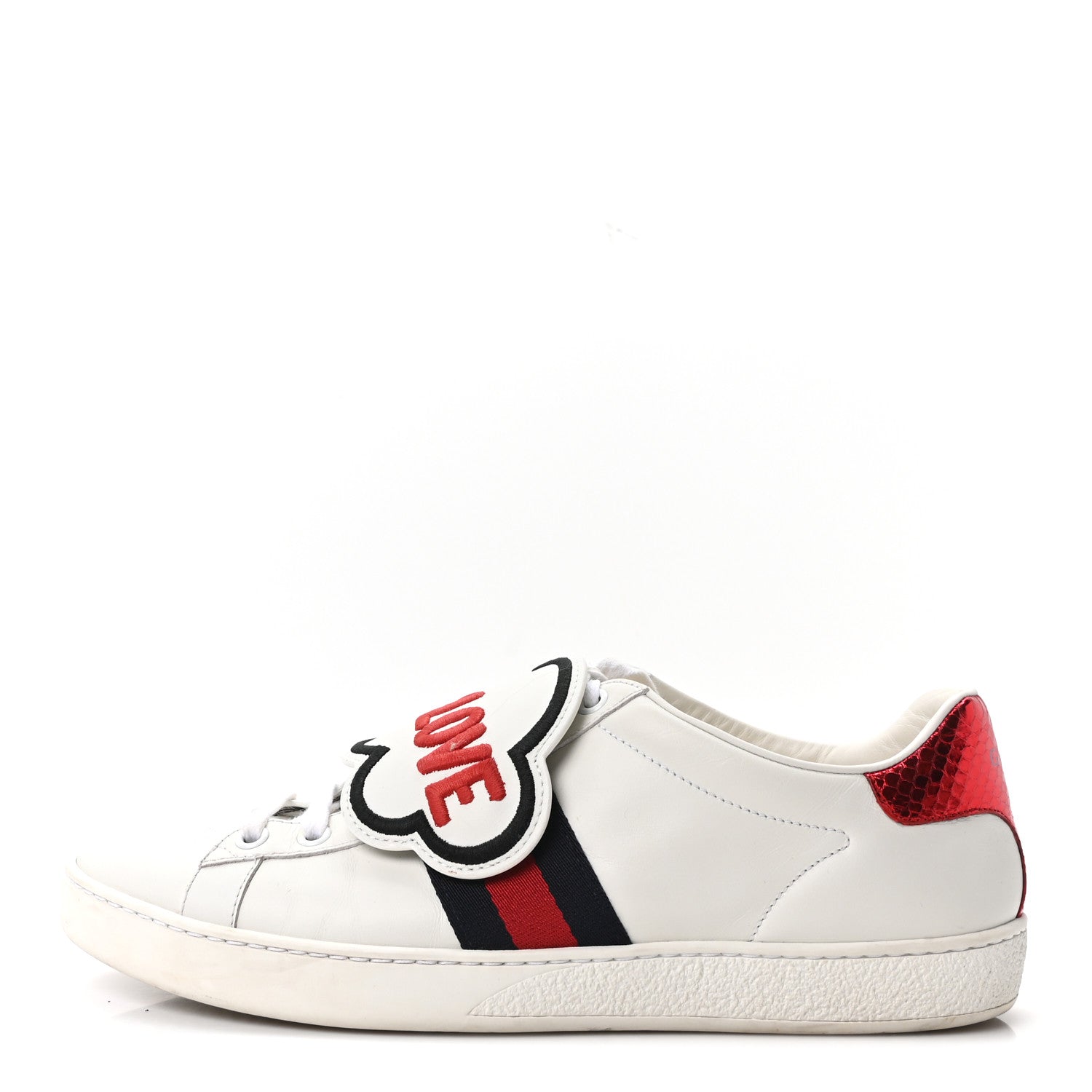 Calfskin Ayers Blind For Love Embroidered Womens Ace Sneakers 39 White