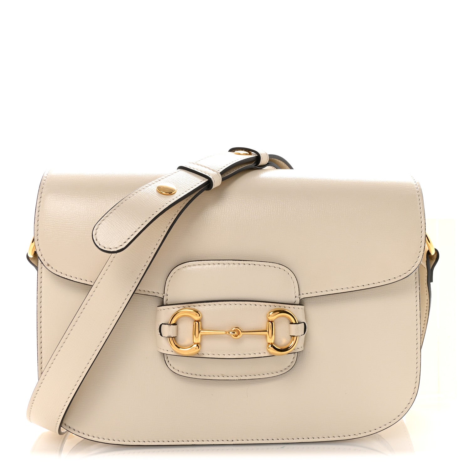 Azalea Calfskin Horsebit 1955 Shoulder Bag Mystic White