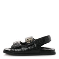 Guccissima GG Embossed Womens Sandals 37 Black
