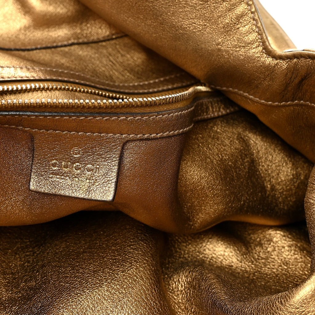 Snakeskin Large Indy Top Handle Hobo Gold