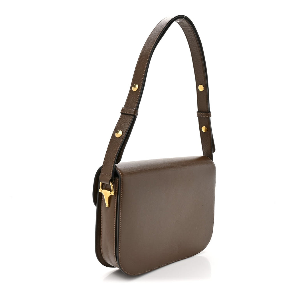Azalea Calfskin Horsebit 1955 Shoulder Bag Brown Sugar