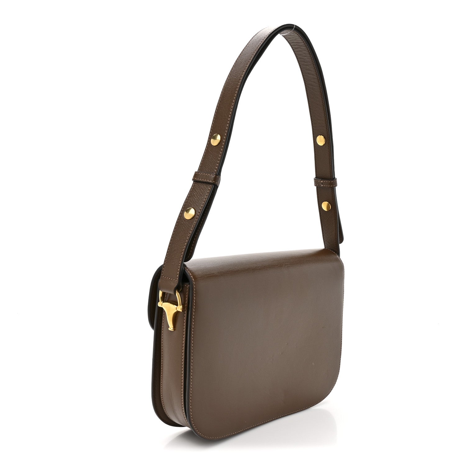 Azalea Calfskin Horsebit 1955 Shoulder Bag Brown Sugar