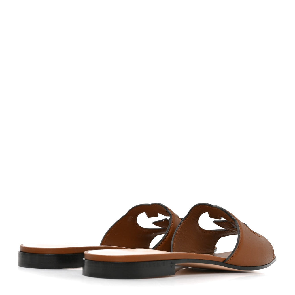 Cosmos Softy Calfskin Interlocking G Cut Out Slide Sandals 39 Cuir