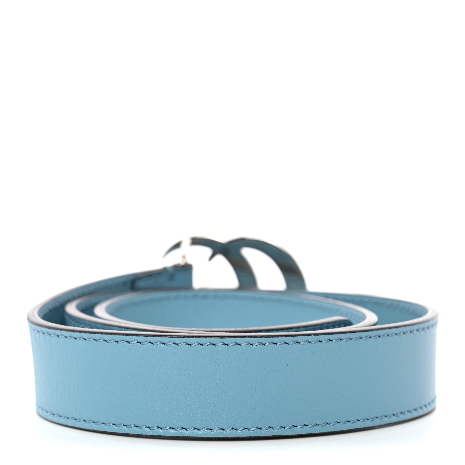 Calfskin Kids Double G Belt L Blue