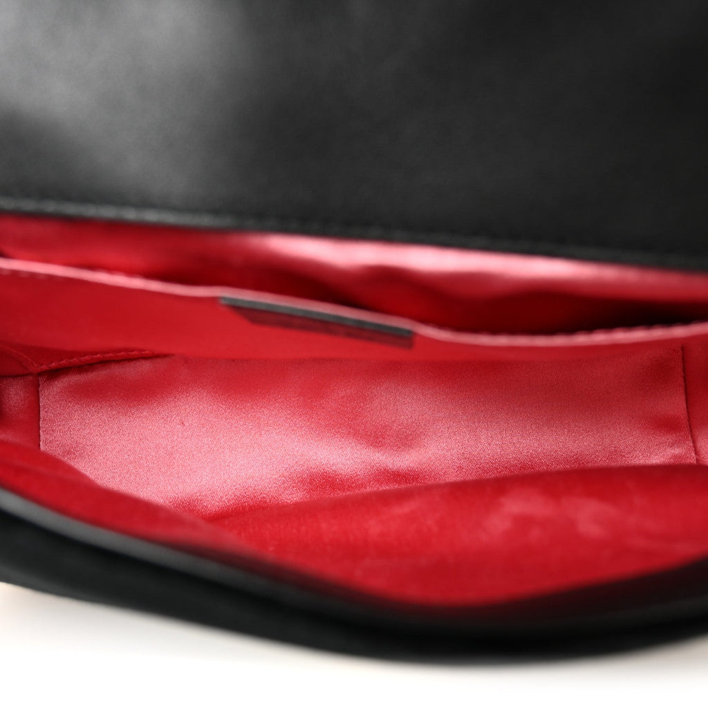 Velvet Matelasse Mini GG Marmont Shoulder Bag Black