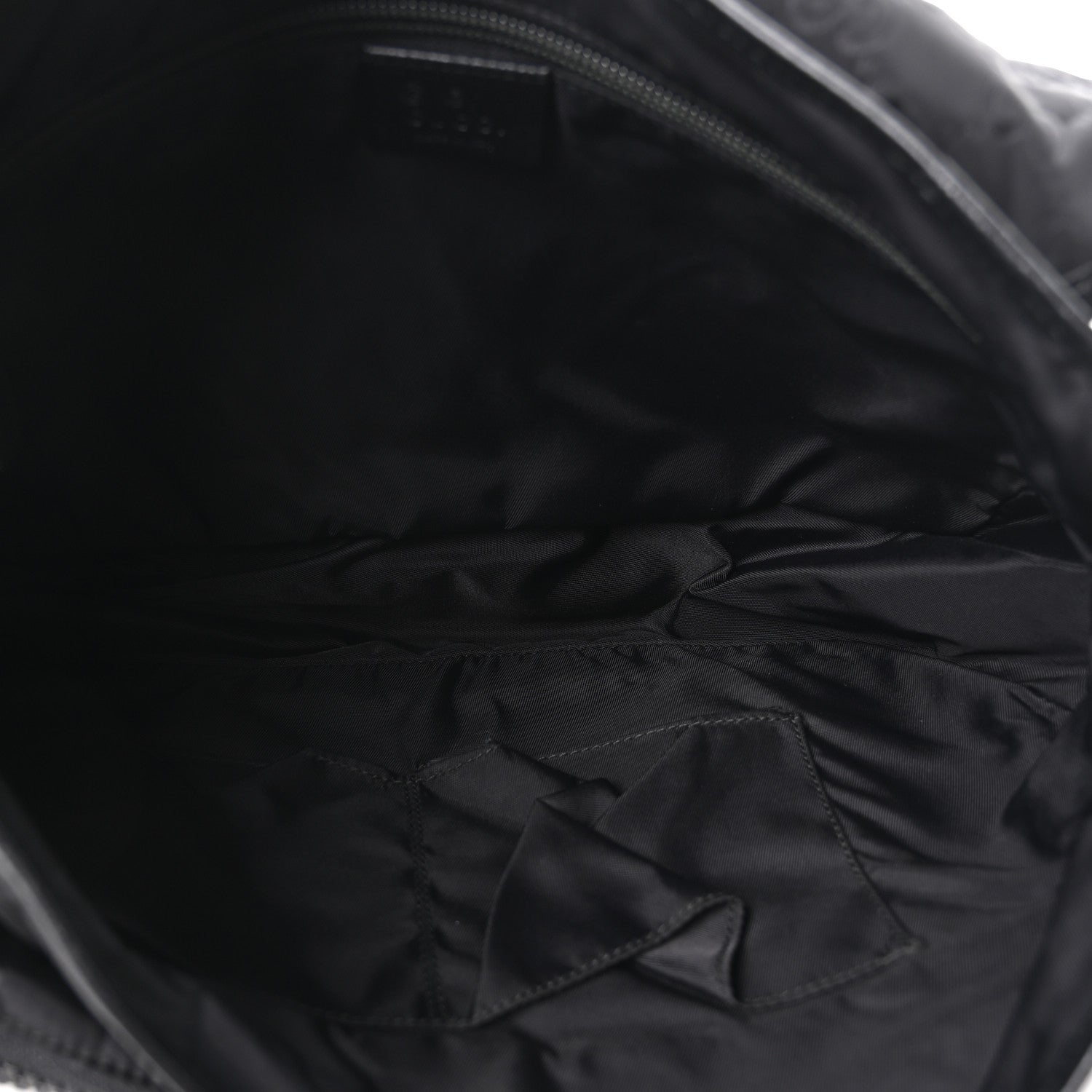 Nylon Monogram Double Buckle Flap Messenger Bag Black
