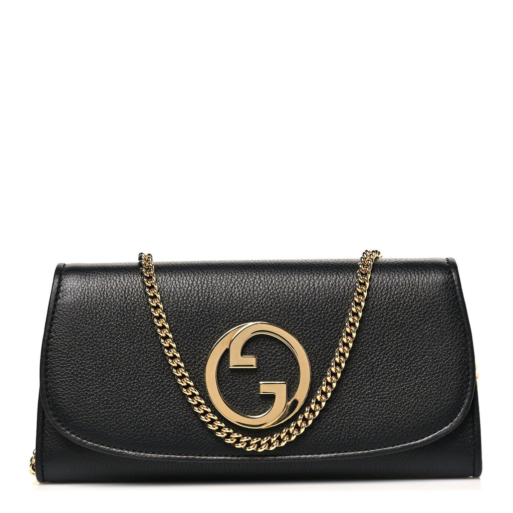 Roxy Calfskin Blondie Continental Chain Wallet Black