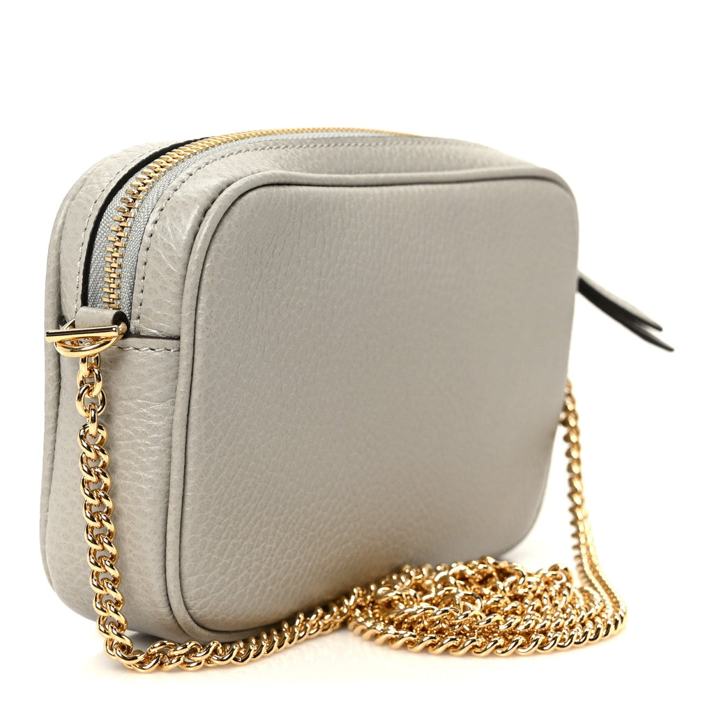 Dollar Calfskin Super Mini GG Marmont Chain Shoulder Bag Deep Grey