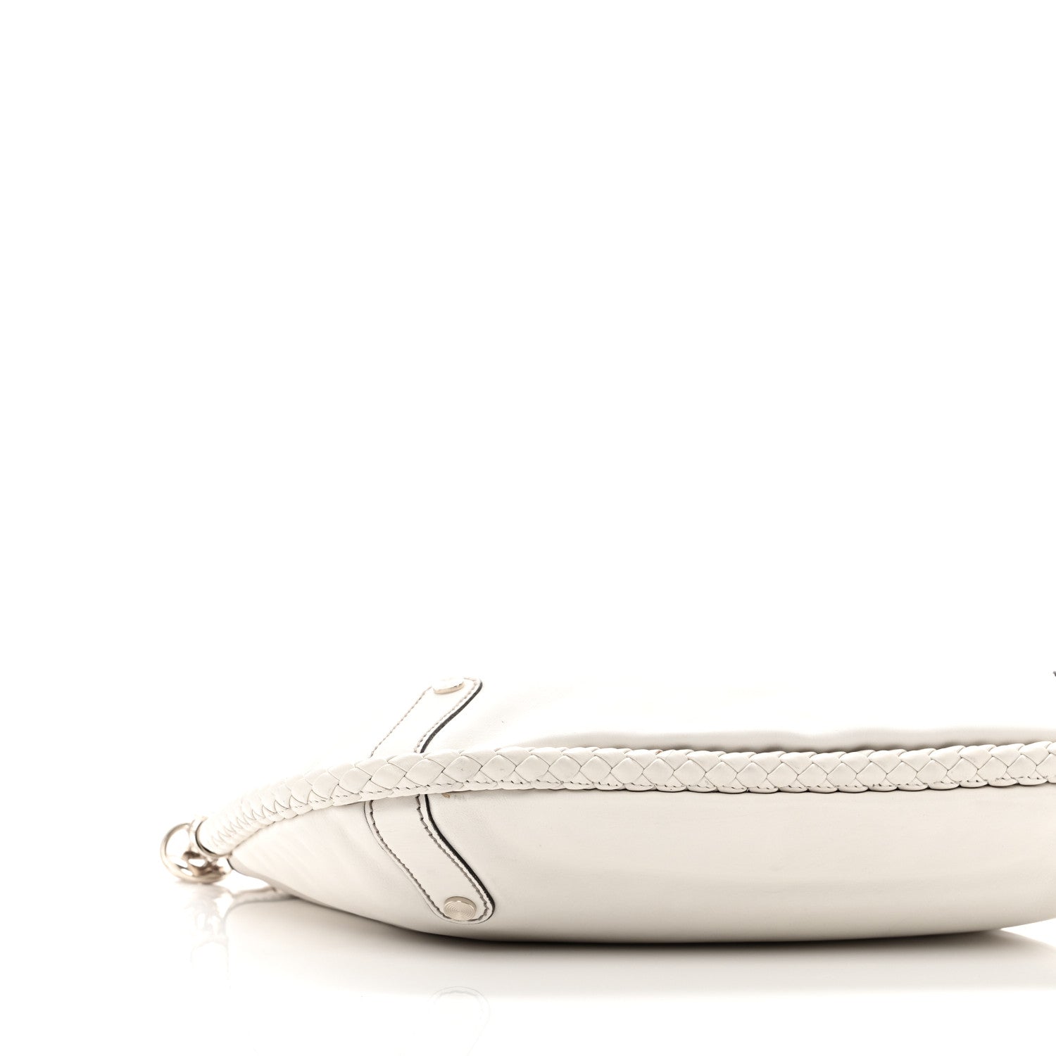 Calfskin Britt Medium Shoulder Bag White