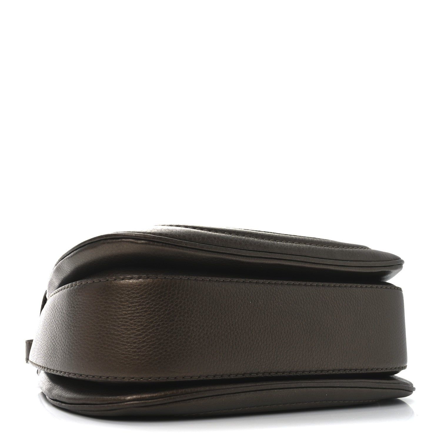 Metallic Calfskin Medium New Bamboo Top Handle Bag Bronze