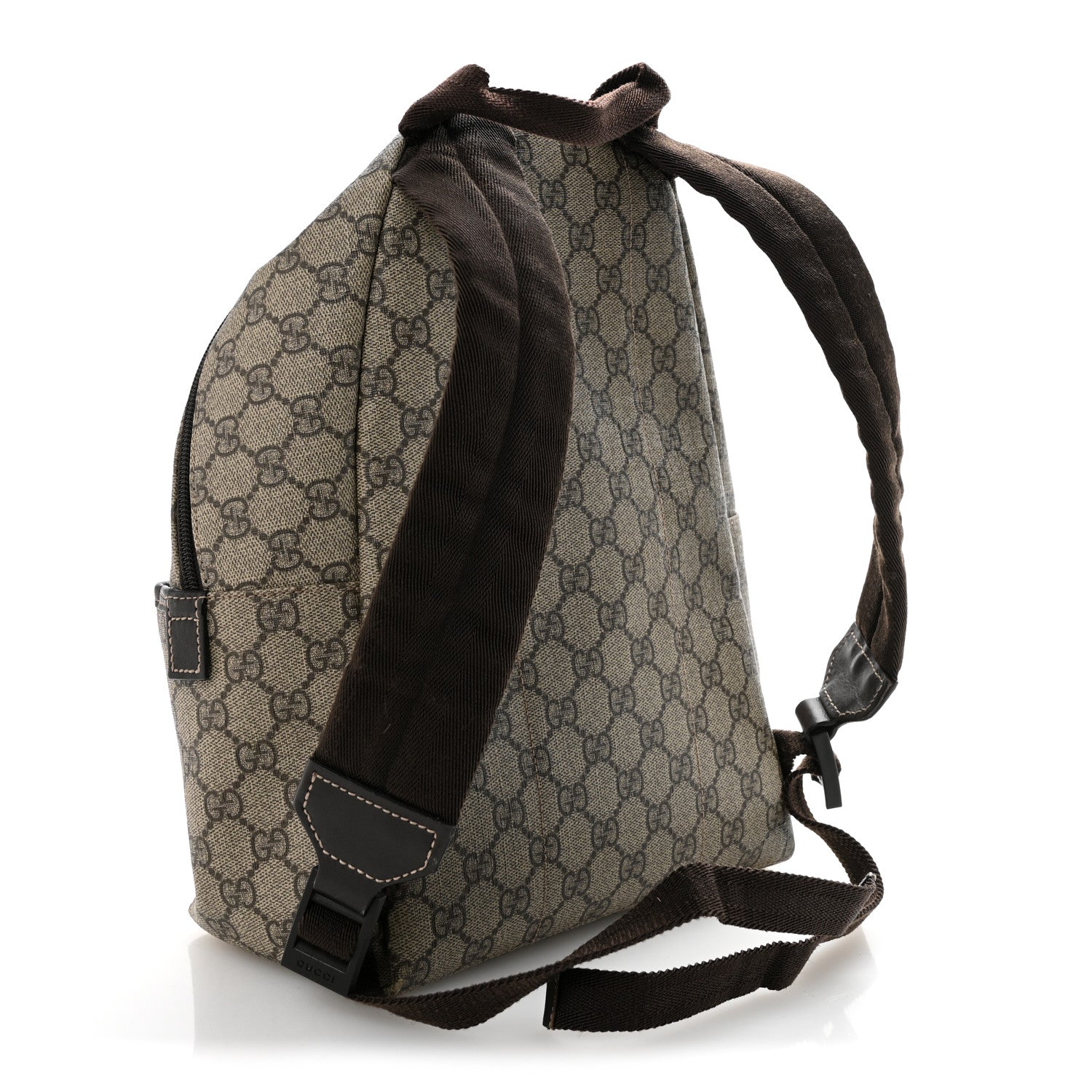 GG Supreme Monogram Margaux Calfskin Childrens Day Backpack Beige Ebony Cocoa Dark Chocolate