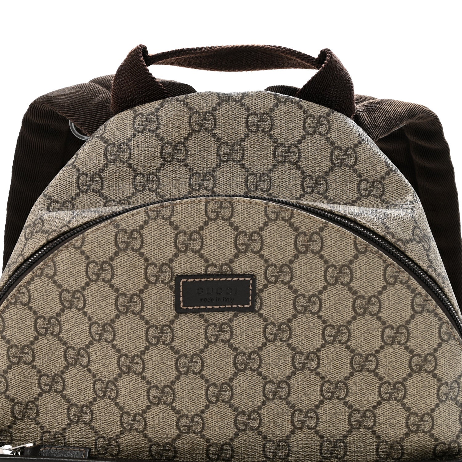 GG Supreme Monogram Margaux Calfskin Childrens Day Backpack Beige Ebony Cocoa Dark Chocolate