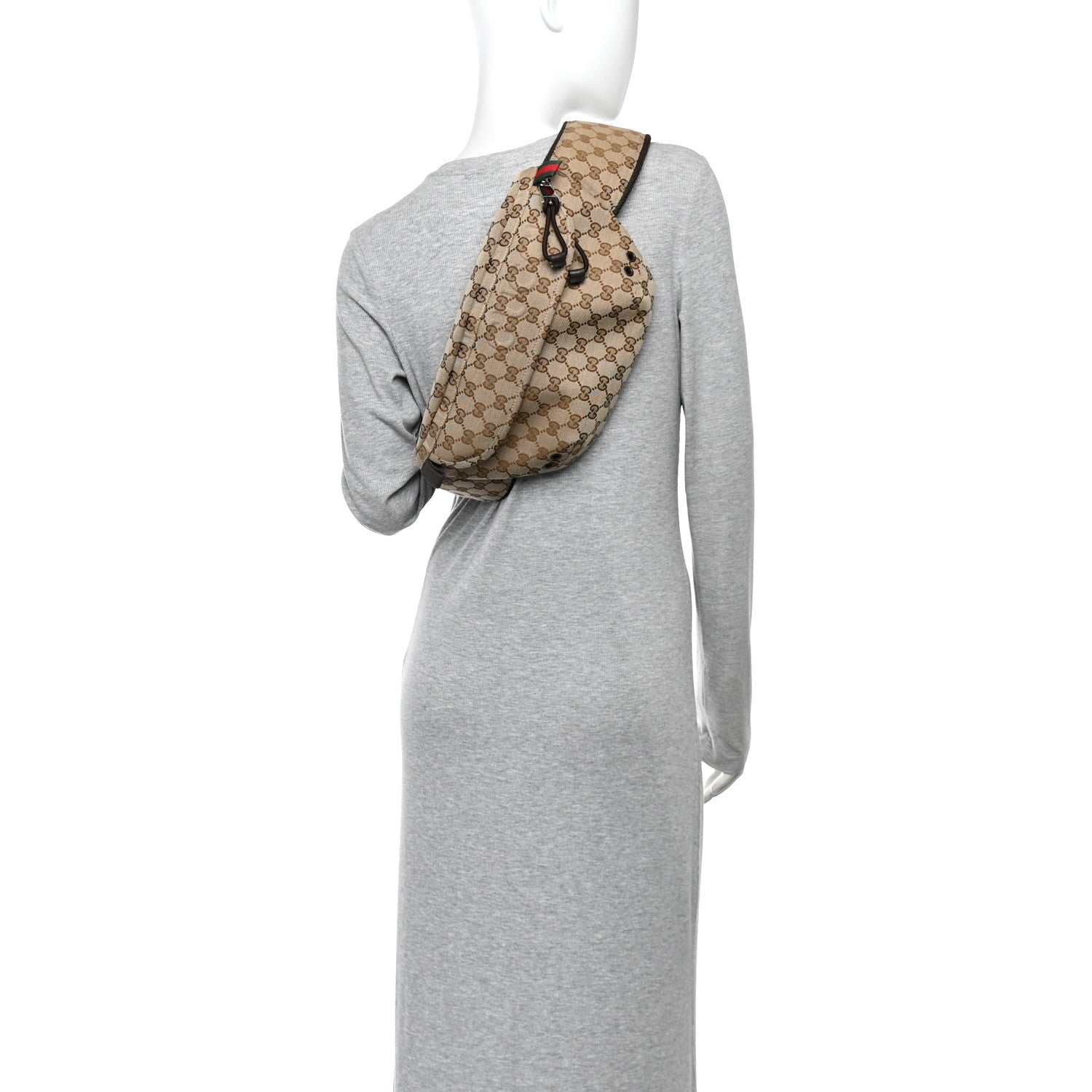 Monogram Large Belt Bag Beige Dark Brown