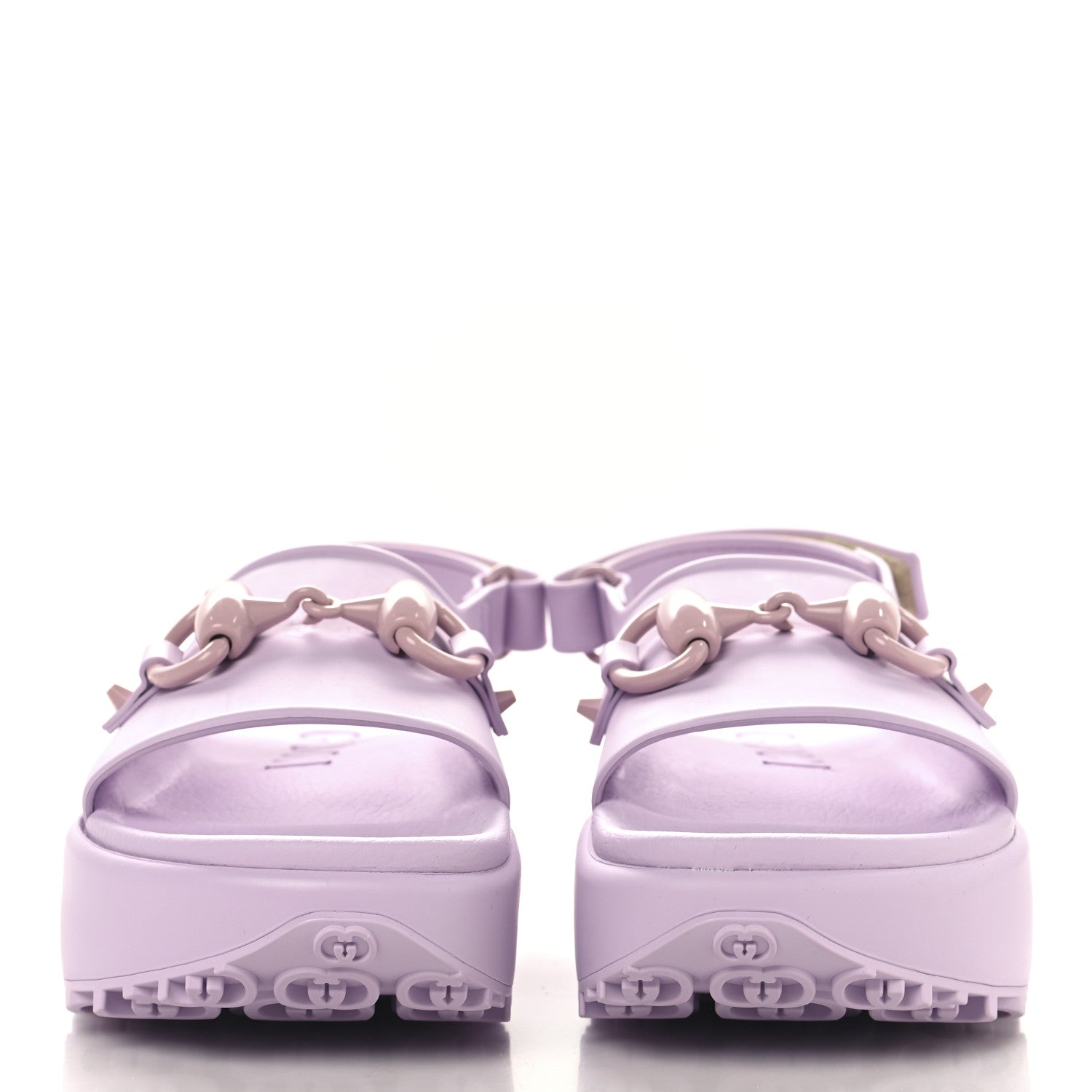 Soft Rubber Horsebit Touch Womens Strapped Sandals 36 Talc Pink