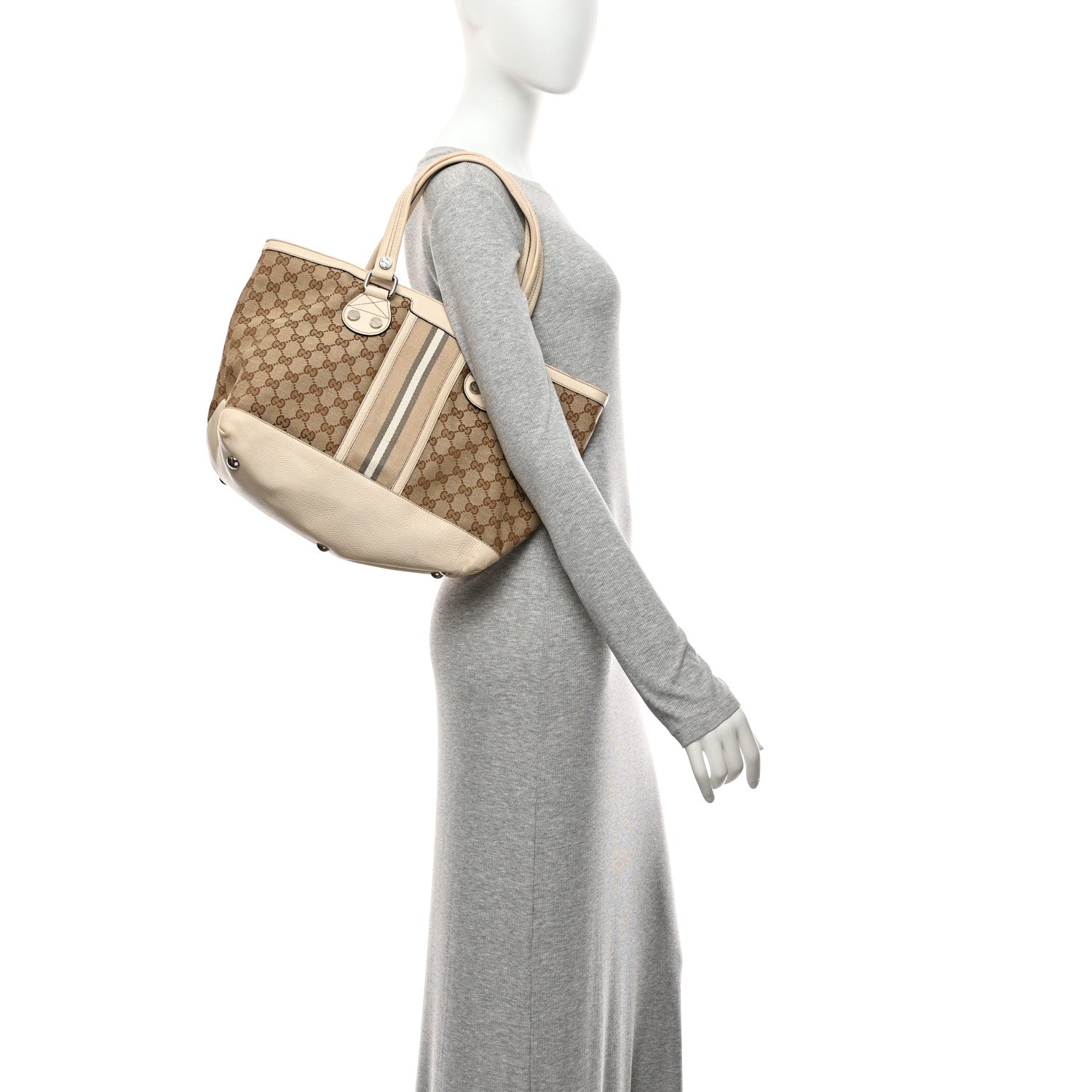 Monogram Web Sunset Tote Off White