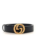 Calfskin Mens Interlocking G Belt 75 30 Black