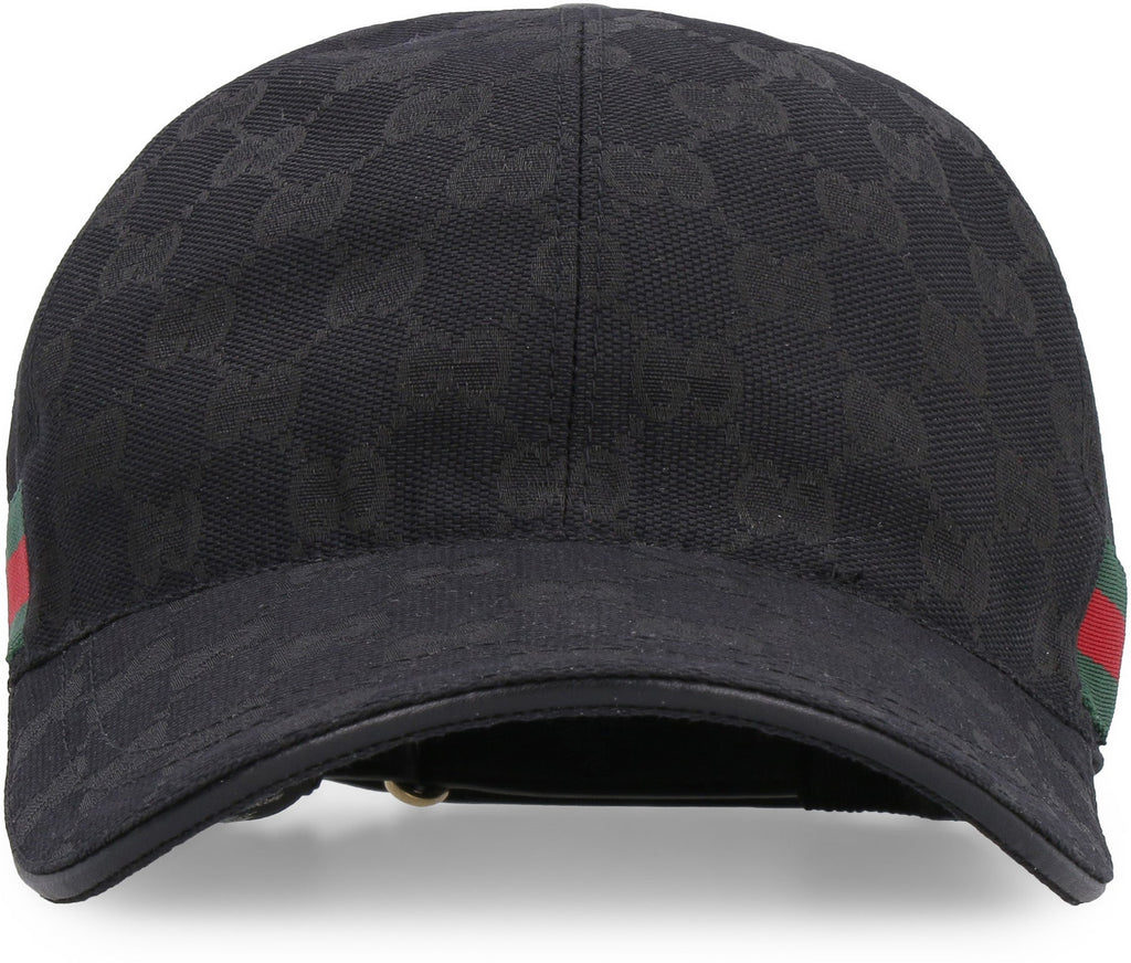 Gucci 200035 Logo All Over Baseball Cap — Black