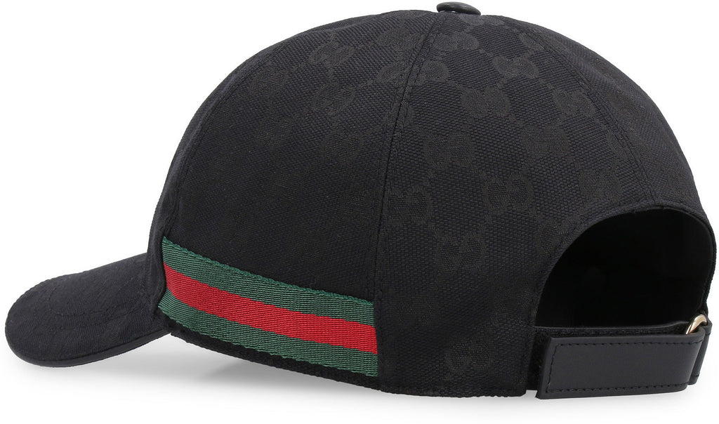 Gucci 200035 Logo All Over Baseball Cap — Black