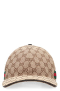 Gucci 200035 GG Fabric Baseball Cap — Beige