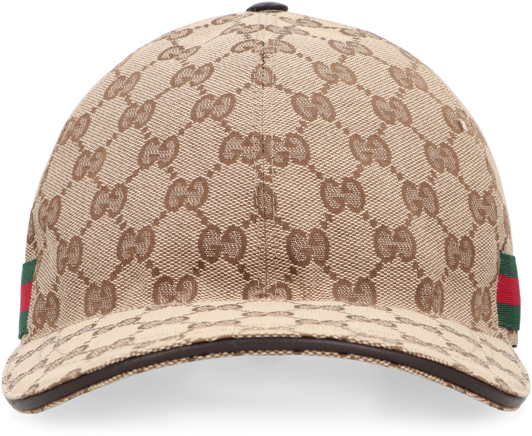 Gucci 200035 GG Fabric Baseball Cap — Beige