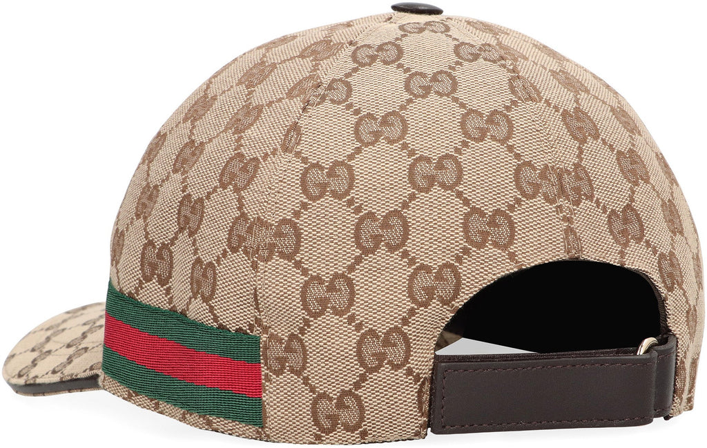 Gucci 200035 GG Fabric Baseball Cap — Beige