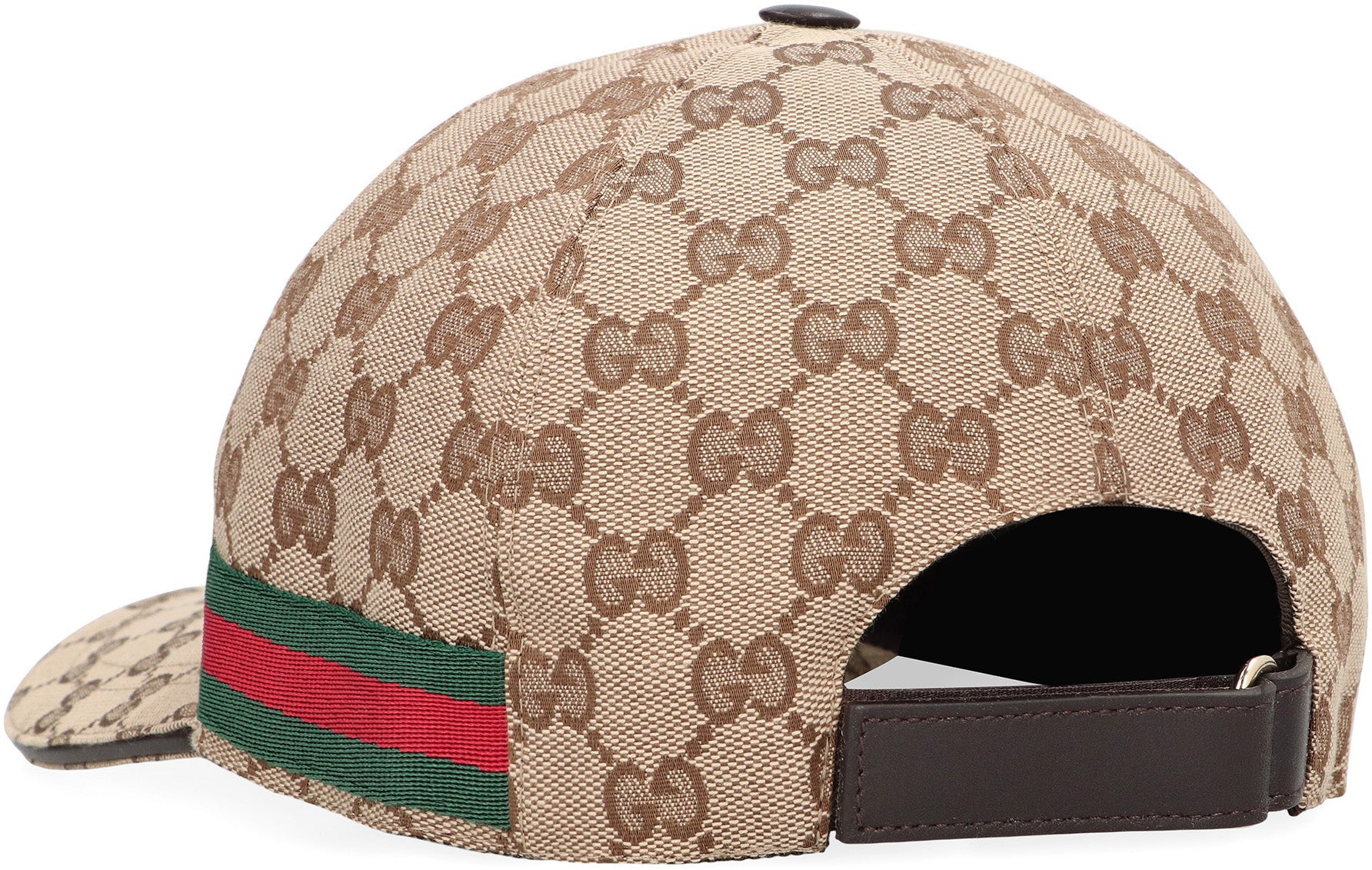 Gucci 200035 GG Fabric Baseball Cap — Beige