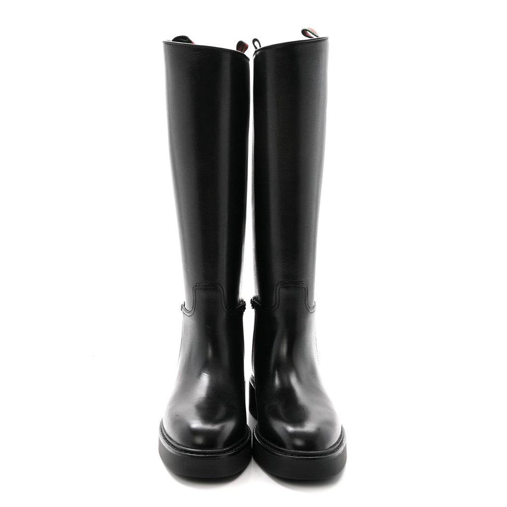 Marot Lux Michelangelo Slim Horsebit Riding Boots 37.5 Black