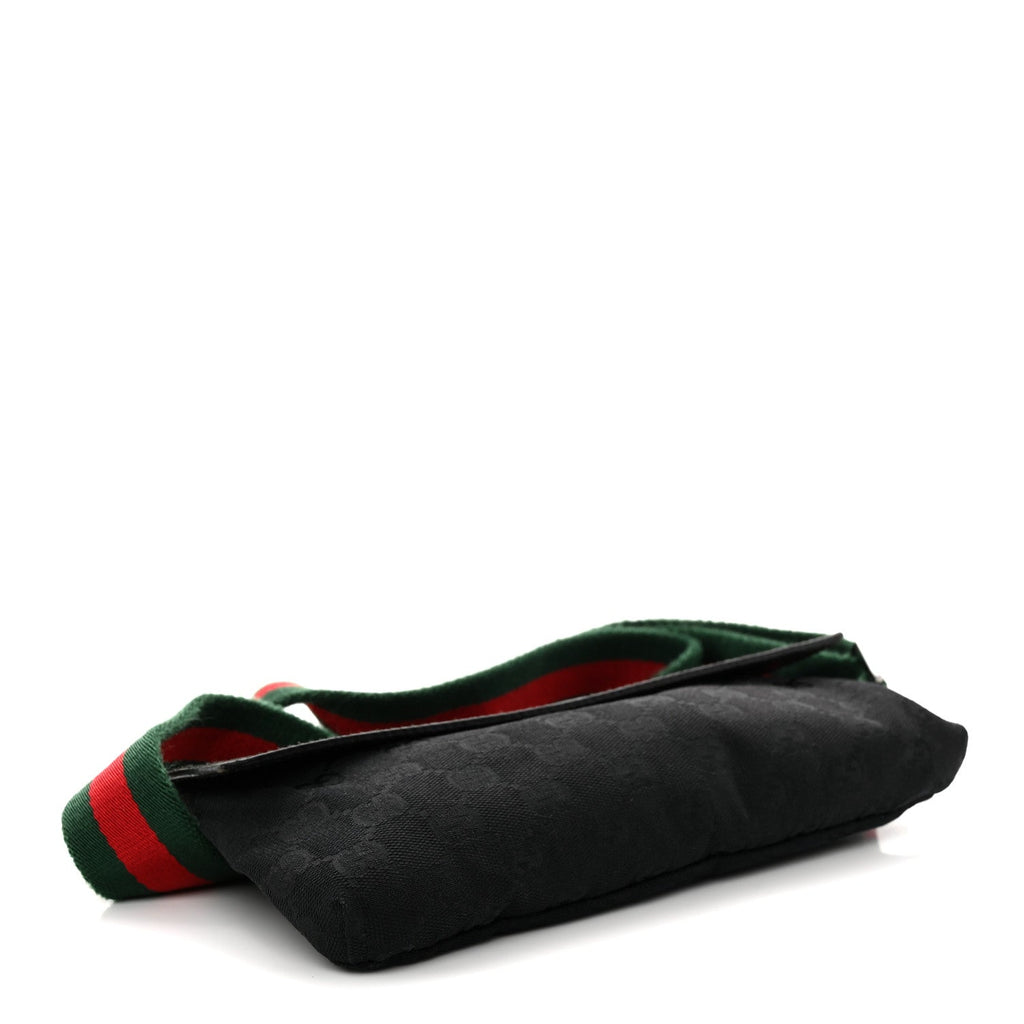Monogram Web Belt Pouch Bag Black