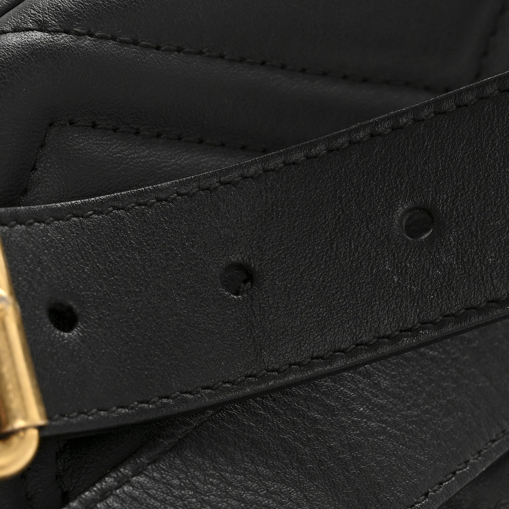 Calfskin Matelasse Animal Studs GG Marmont Belt Bag 85 34 Black