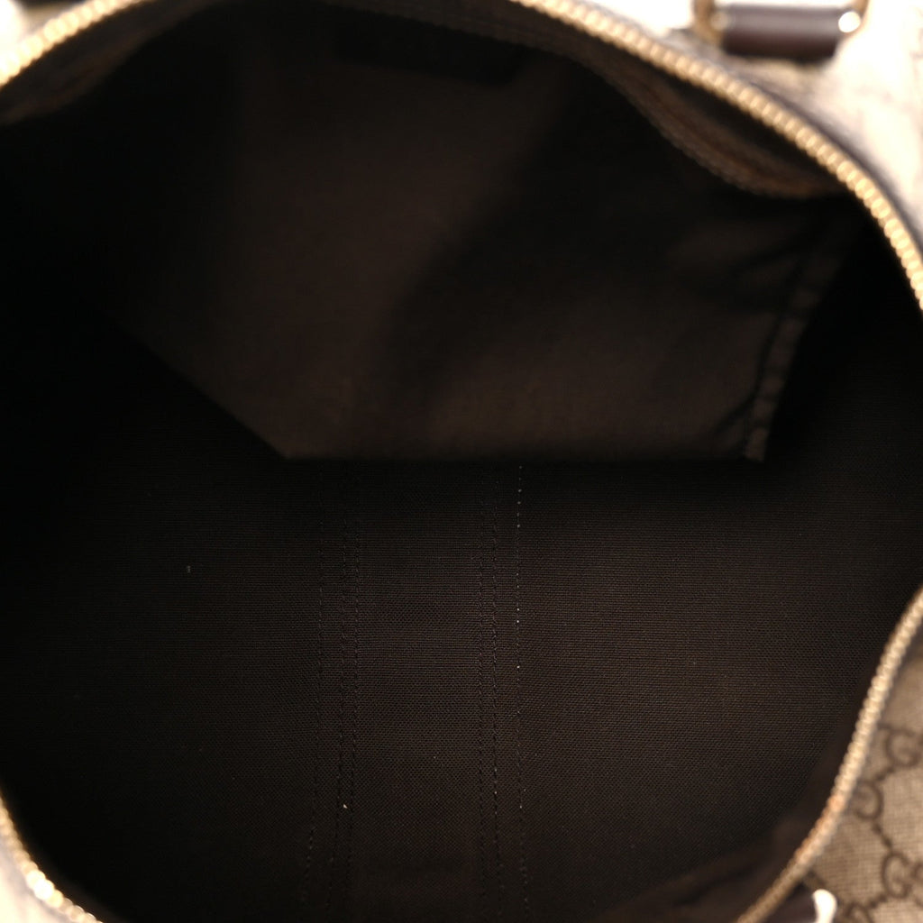 GG Plus Monogram Web Medium Joy Boston Dark Brown