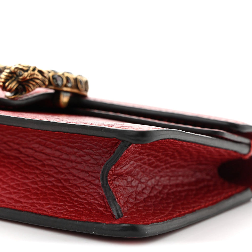 Dollar Calfskin Swarovski Crystal Small Dionysus Shoulder Bag Hibiscus Red