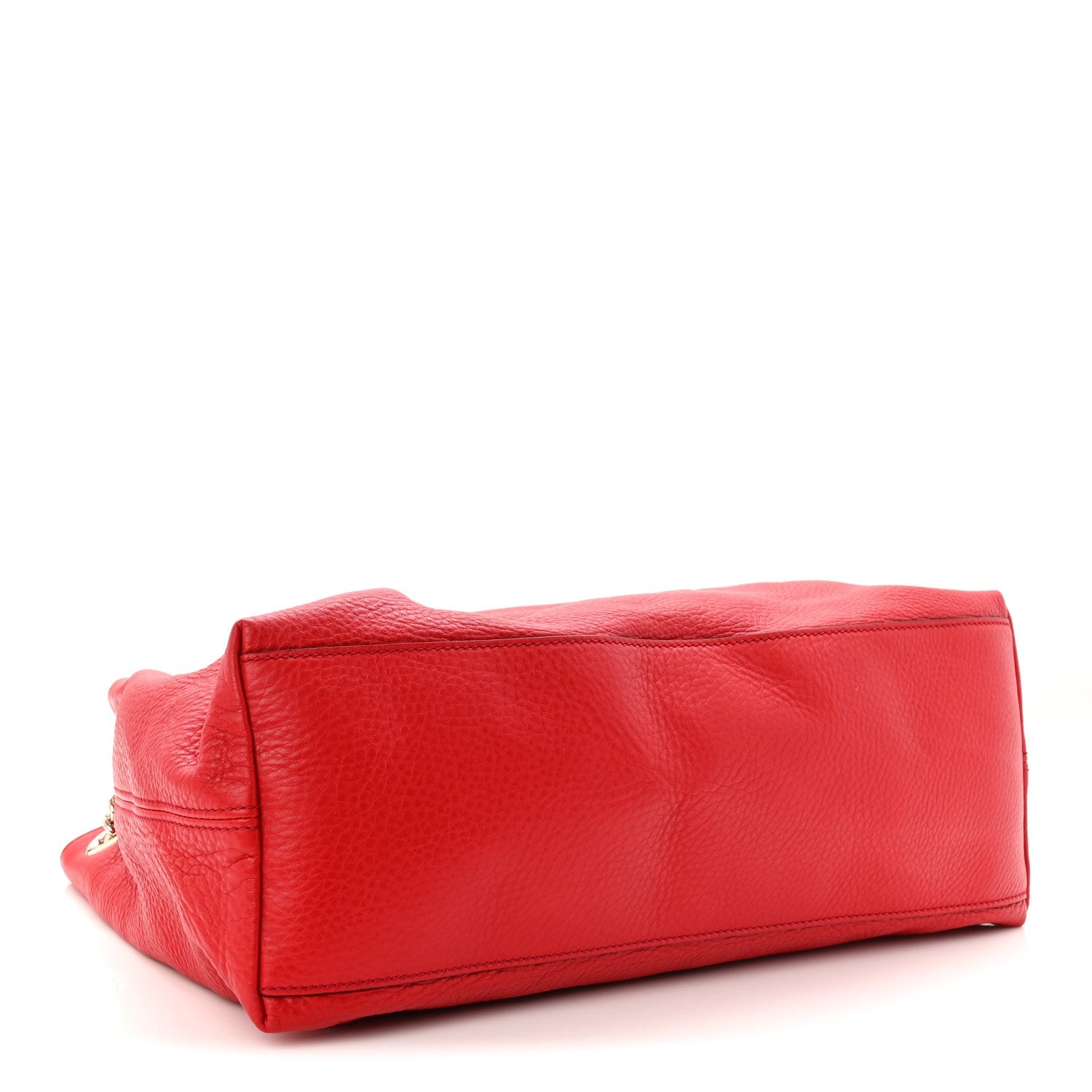 Pebbled Calfskin Medium Soho Chain Shoulder Bag Tabasco Red