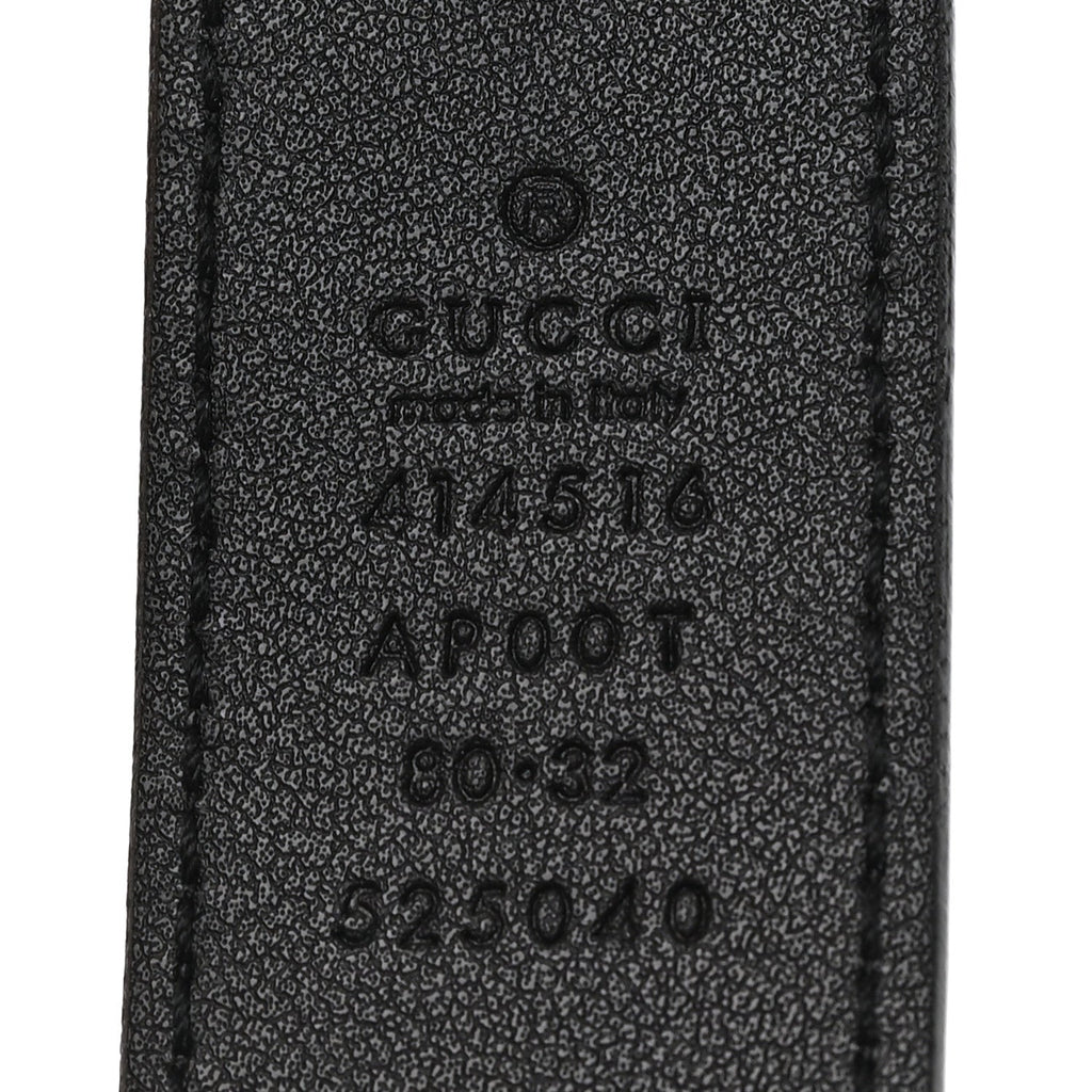 Calfskin Double G 30mm Belt 80 32 Black