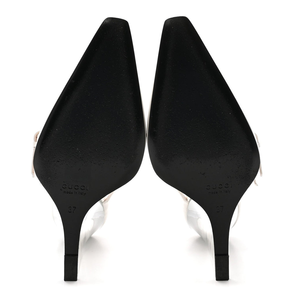 Regent Calfskin Wedge Mules 37 White