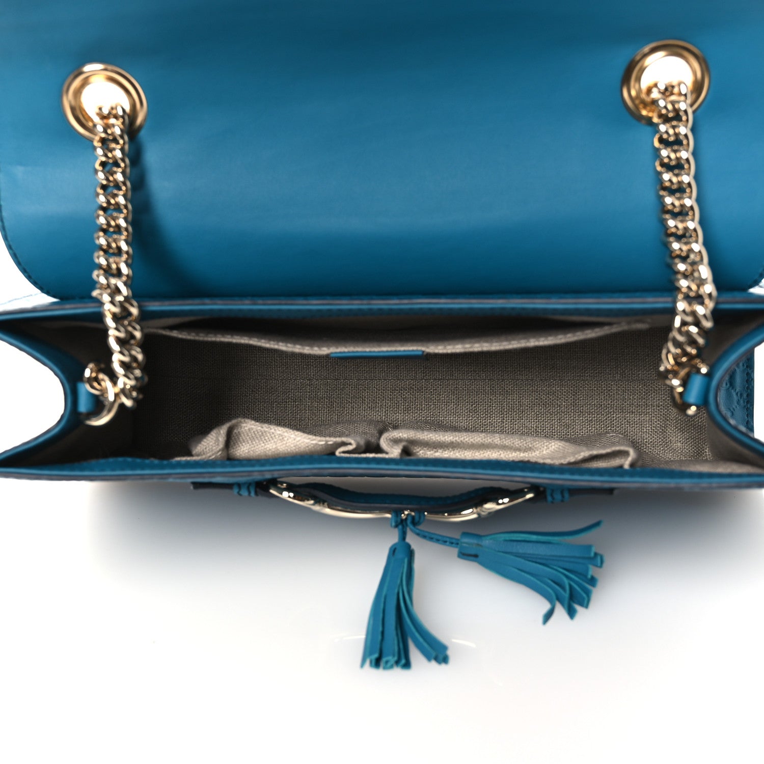 Soft Microguccissima Medium Emily Chain Shoulder Bag Deep Cobalt