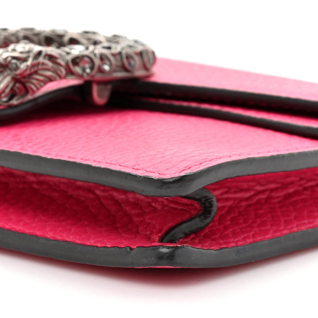 Dollar Calfskin Crystal Super Mini Dionysus Shoulder Bag Box Pink Black Diamond