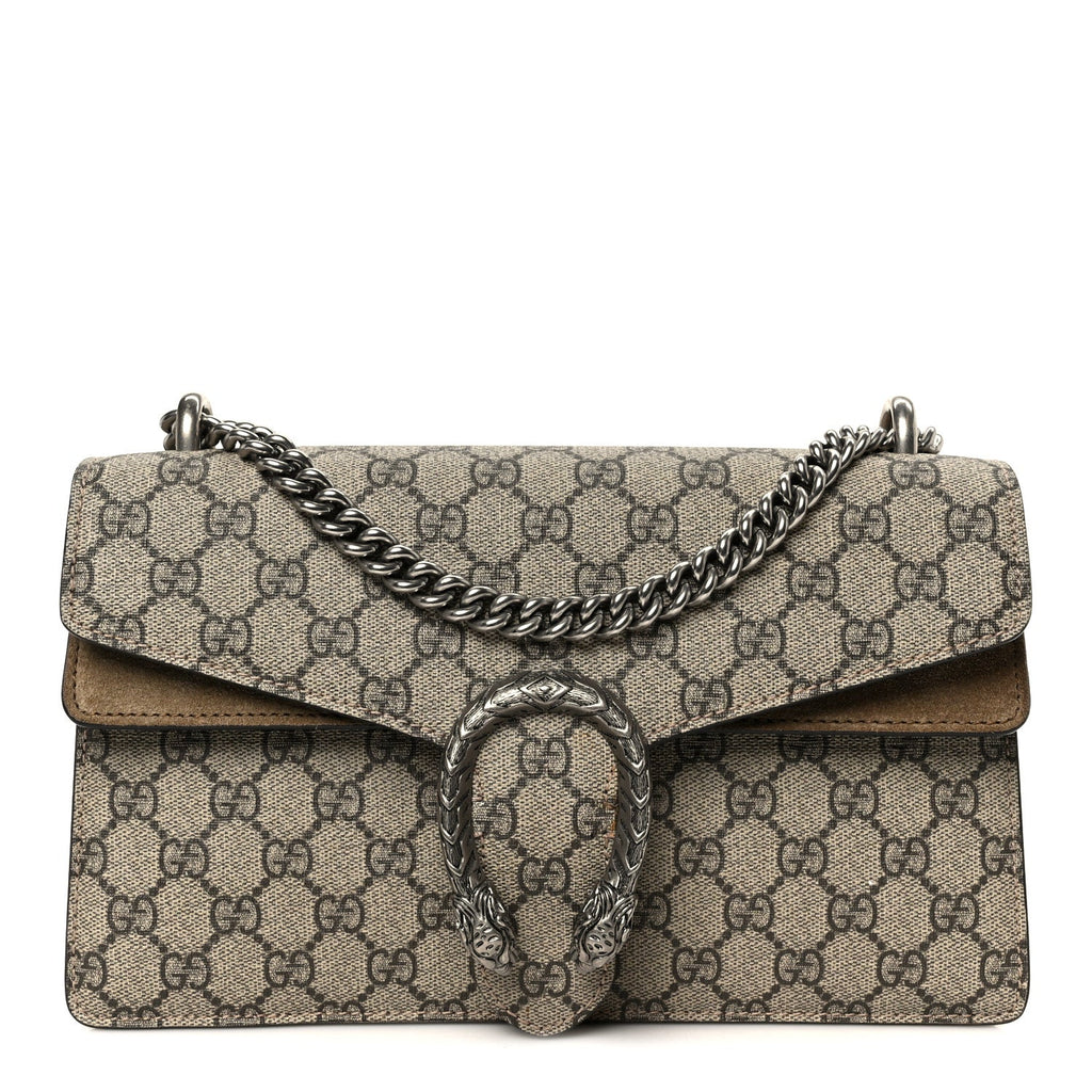 GG Supreme Monogram Small Dionysus Shoulder Bag Taupe