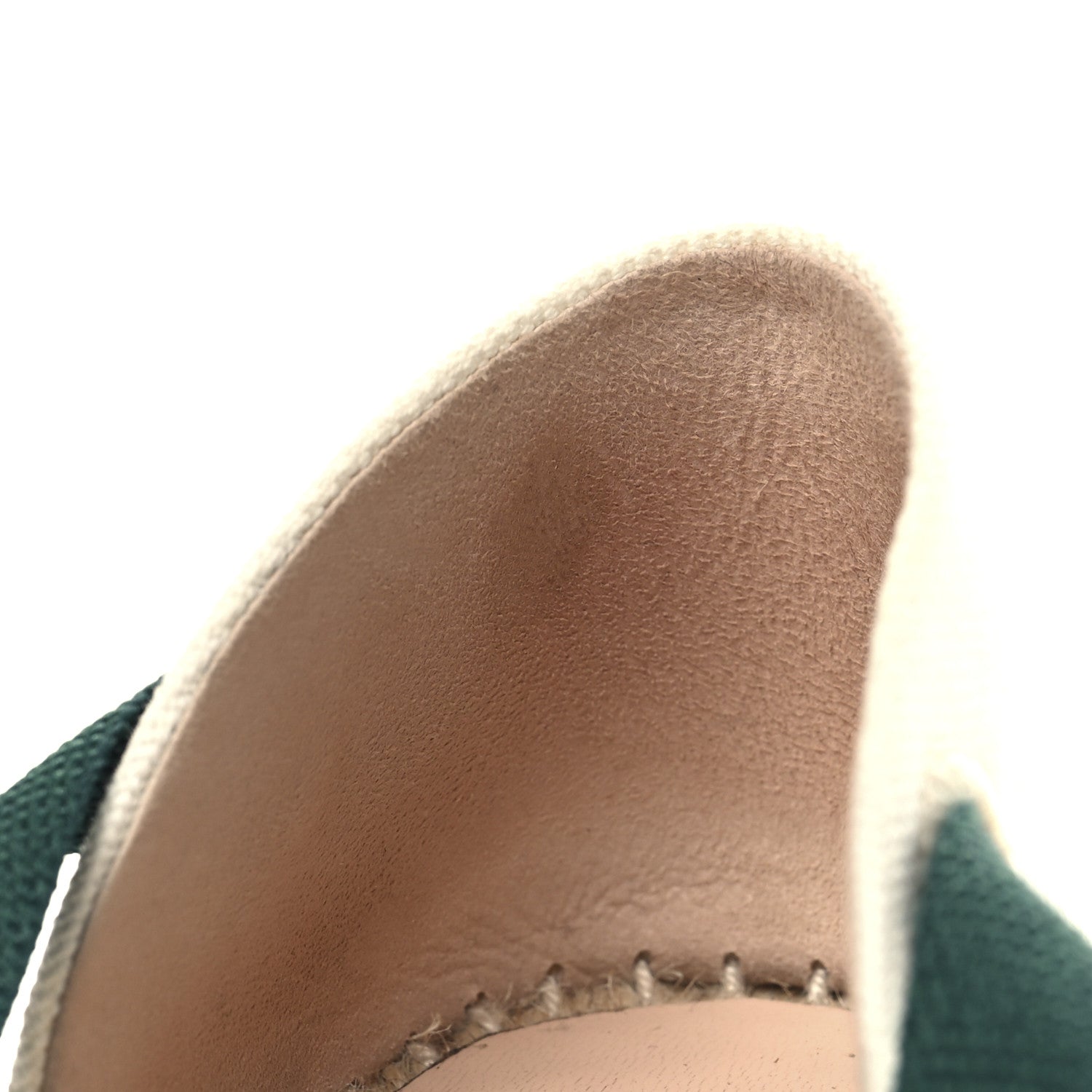 Canvas Malaga Kid Web Ankle Wrap Espadrille Wedge Sandals 37.5 Green Red Mystic White Emerald
