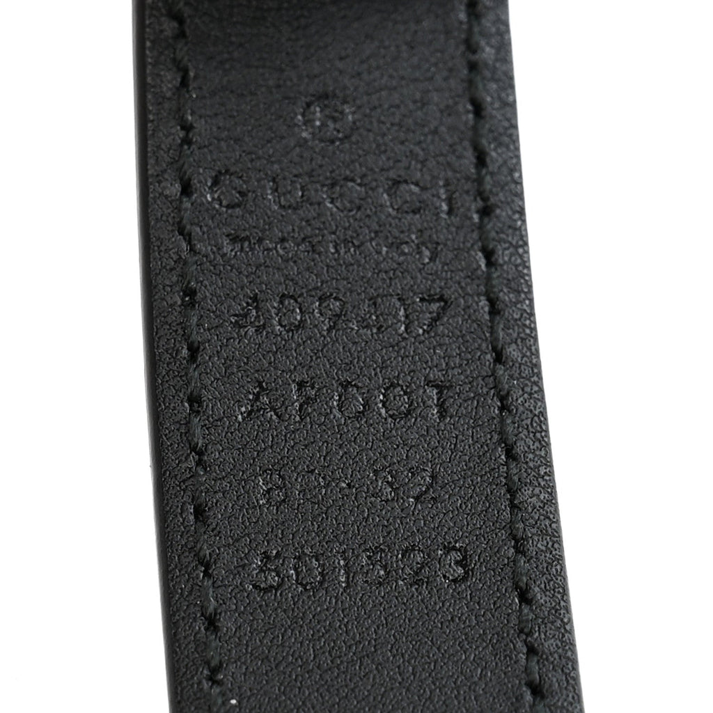 Calfskin Double G 20mm Belt 80 32 Black