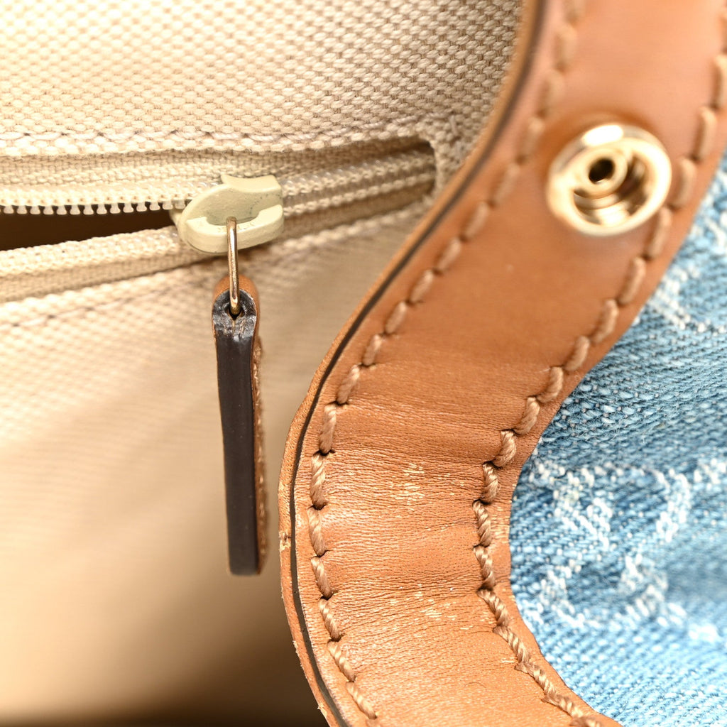 Denim Monogram Medium Sukey Tote Blue