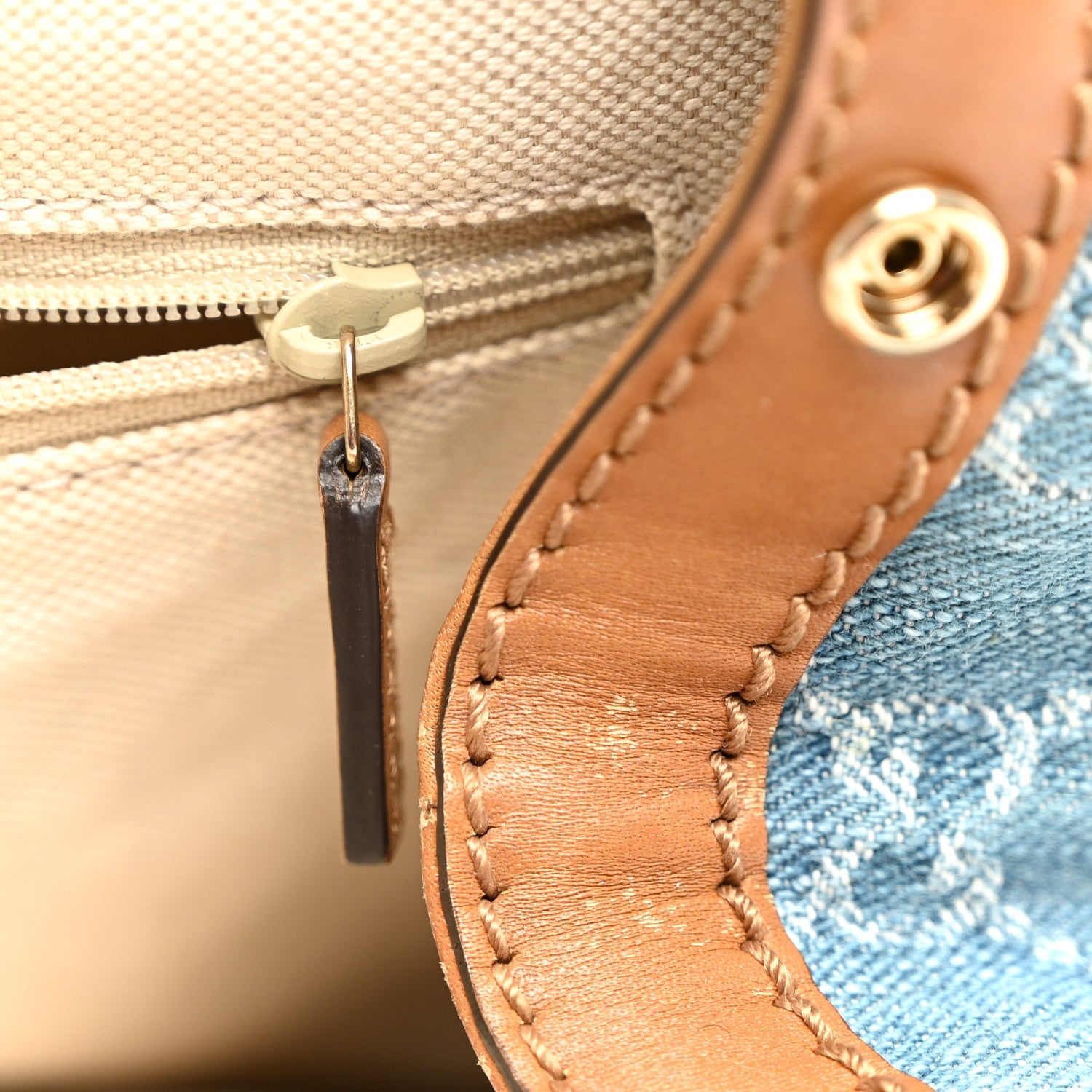 Denim Monogram Medium Sukey Tote Blue