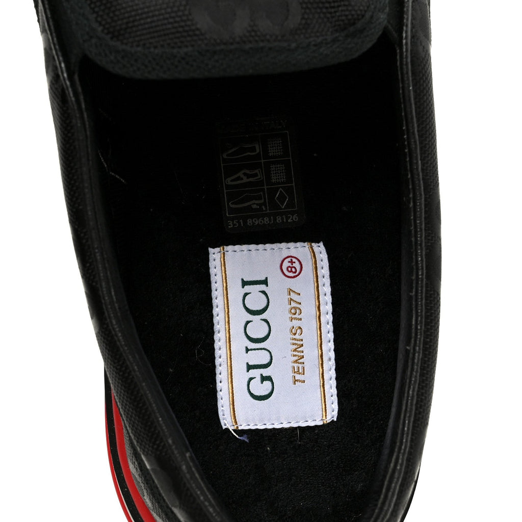 GG Nylon Mens 1977 Tennis Slip On Sneakers 8.5 Black