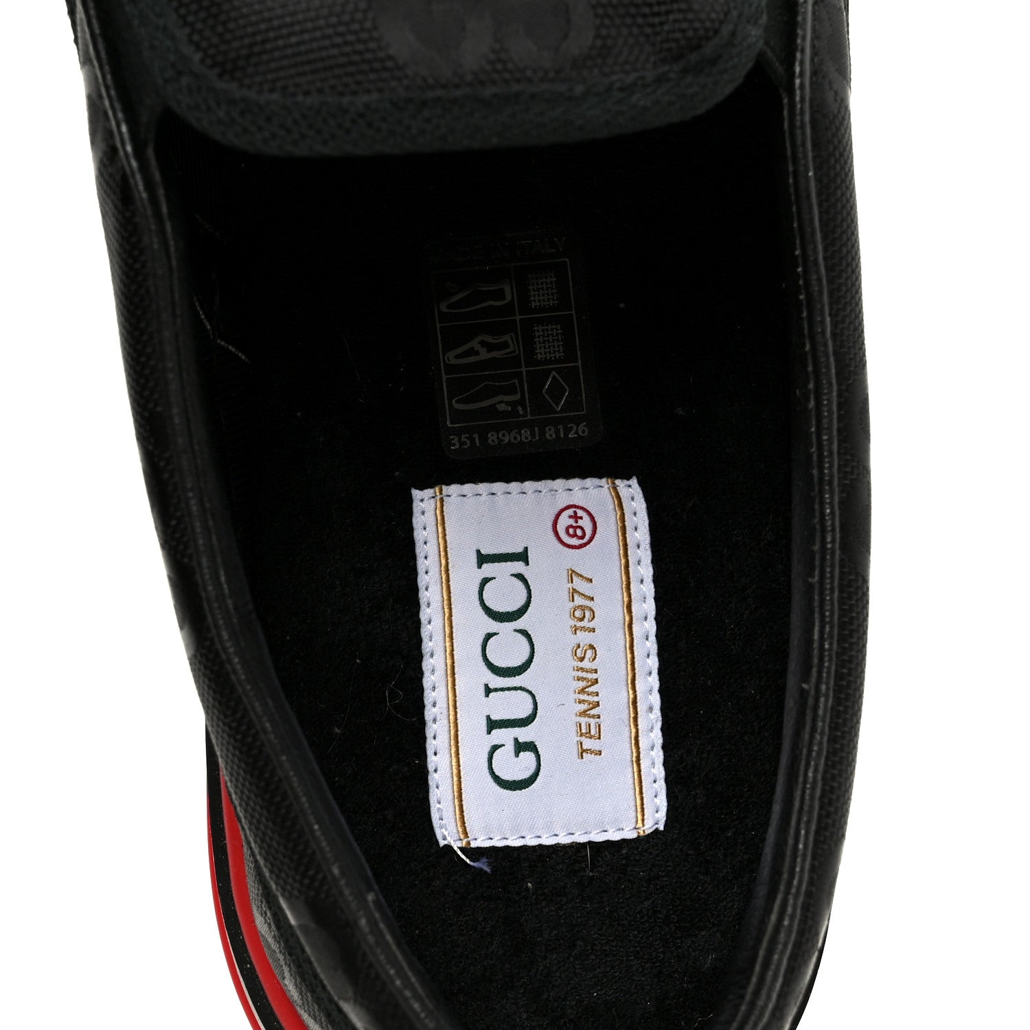GG Nylon Mens 1977 Tennis Slip On Sneakers 8.5 Black