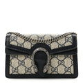 GG Supreme Monogram Textured Dollar Calfskin Super Mini Dionysus Shoulder Bag Beige Blue