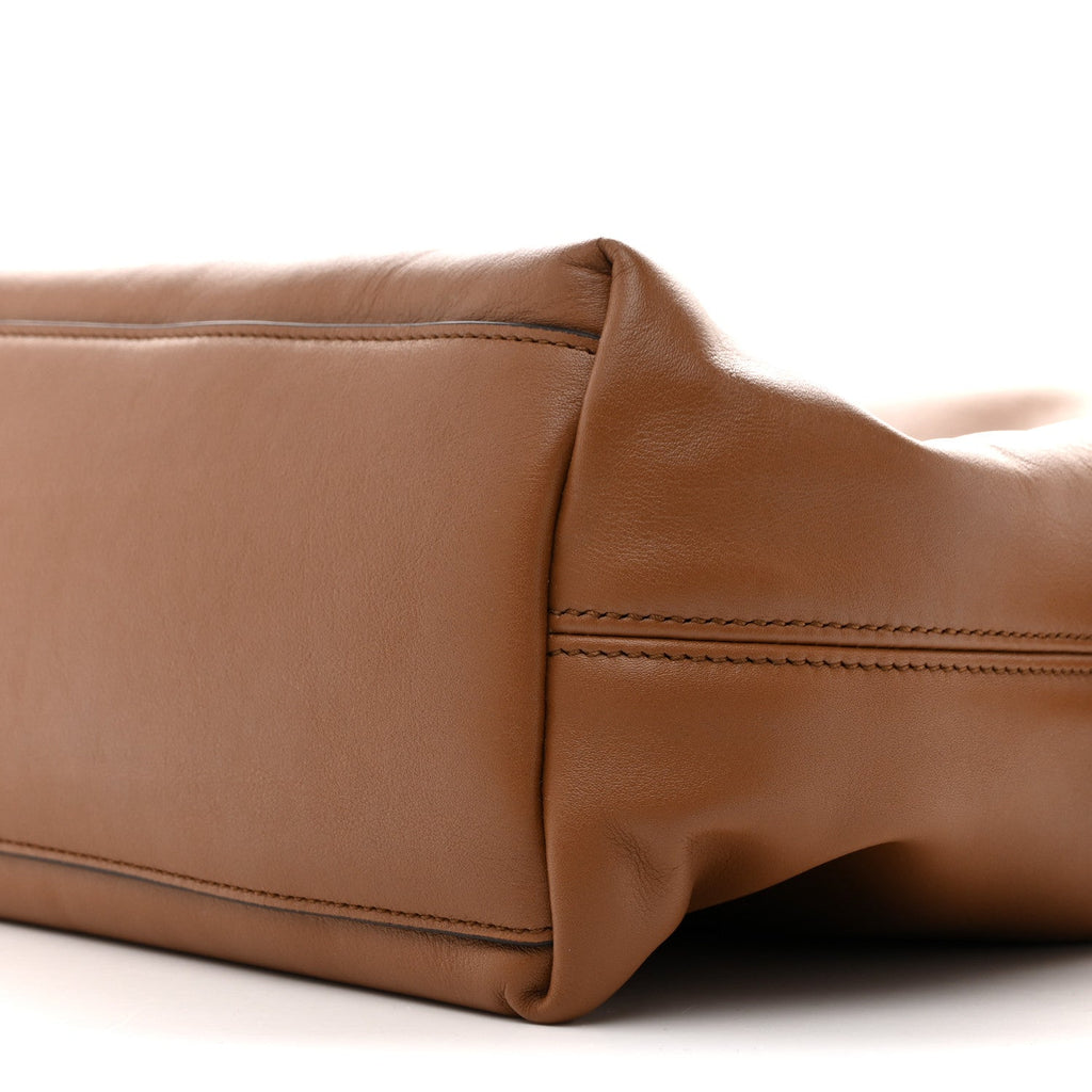 Calfskin Beatrix Horsebit Large Tote Bag Brown