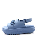 Soft Rubber Horsebit Mens Platform Slingback Sandals 5 Washed Indigo