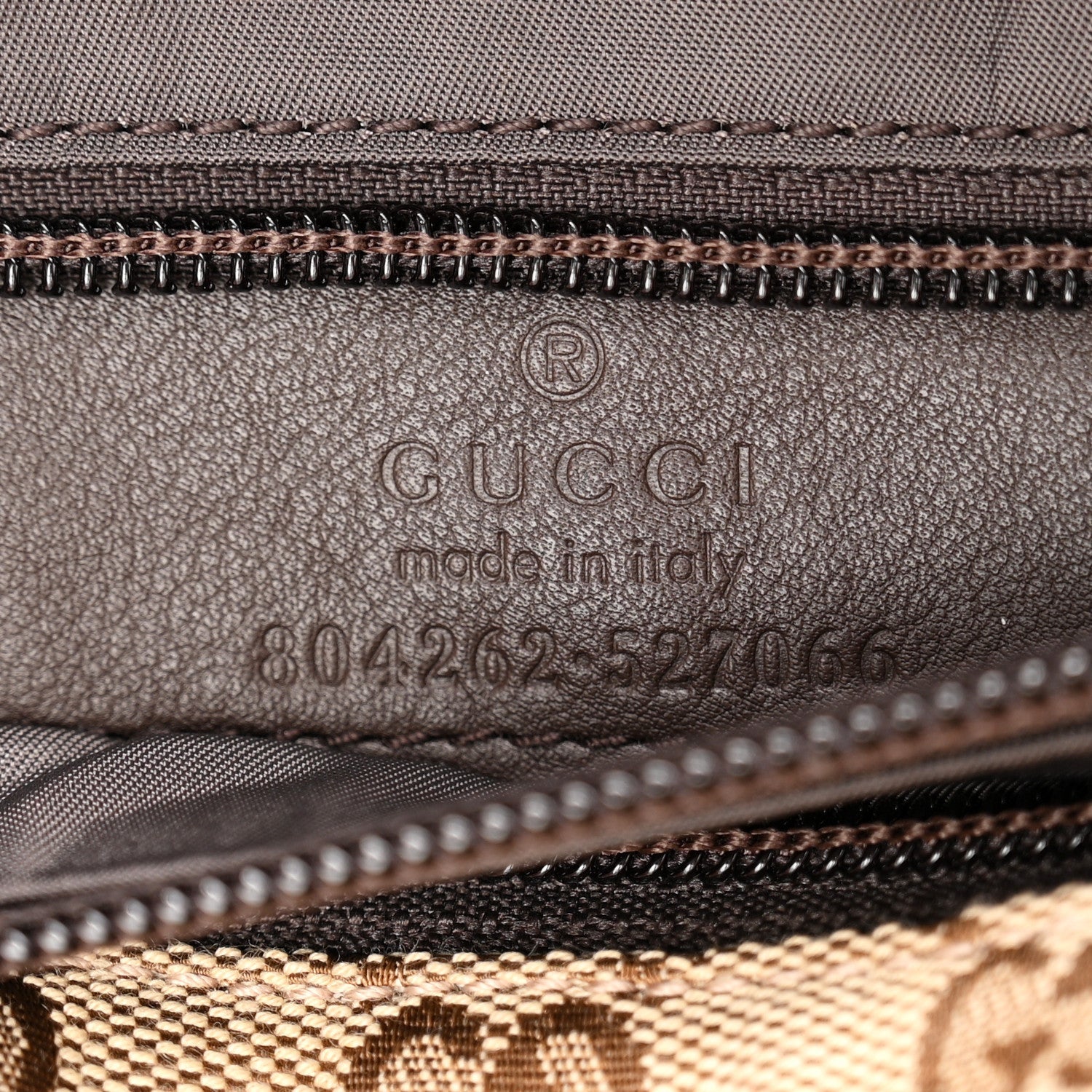 Monogram Large Belt Bag Beige Dark Brown