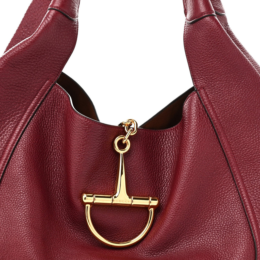 Grained Calfskin Softbit Maxi Shoulder Bag Rosso Ancora Red