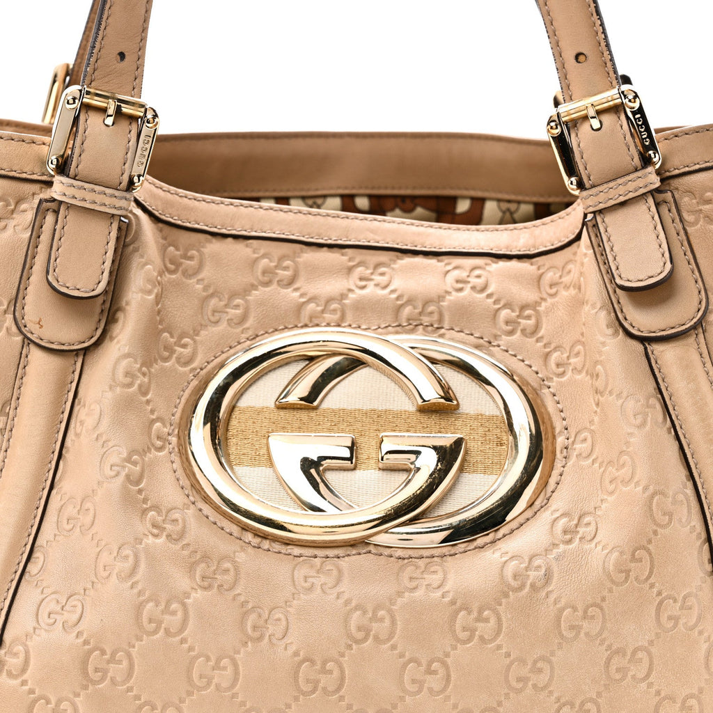 Guccissima Medium Britt Tote Beige